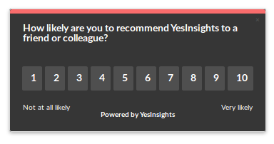 yesinsights nps feedback widget