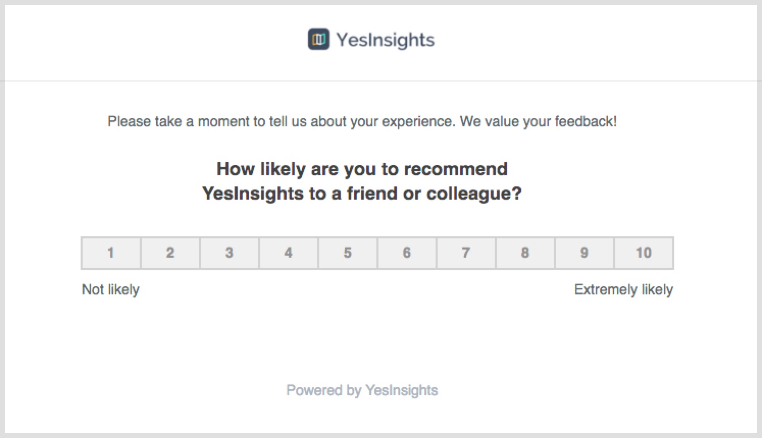 image of yesinsights NPS survey
