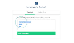 image of Step 7 - copying your benchmark snippet - of how to integrate yesinsights into benchmark