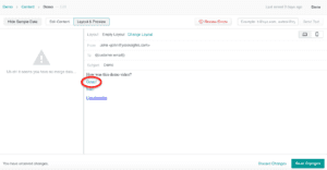 image of selecting preview to double check your yesinsights into customer.io integration